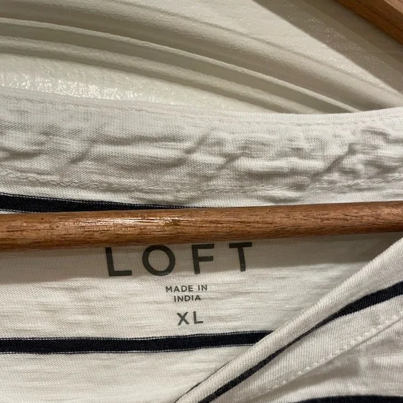 White and Black Striped T-Shirt - Picture 2 of 3